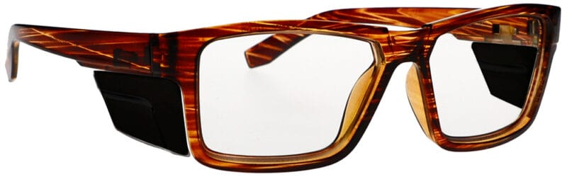 Phillips T9538S Radiation Glasses with Brown Woodgrain Frame