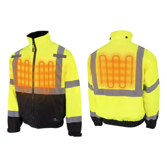 Radians RHG-SJ13G 3-in-1 Class 3 Hi-Vis Bomber Jacket with Inner Heated Vest