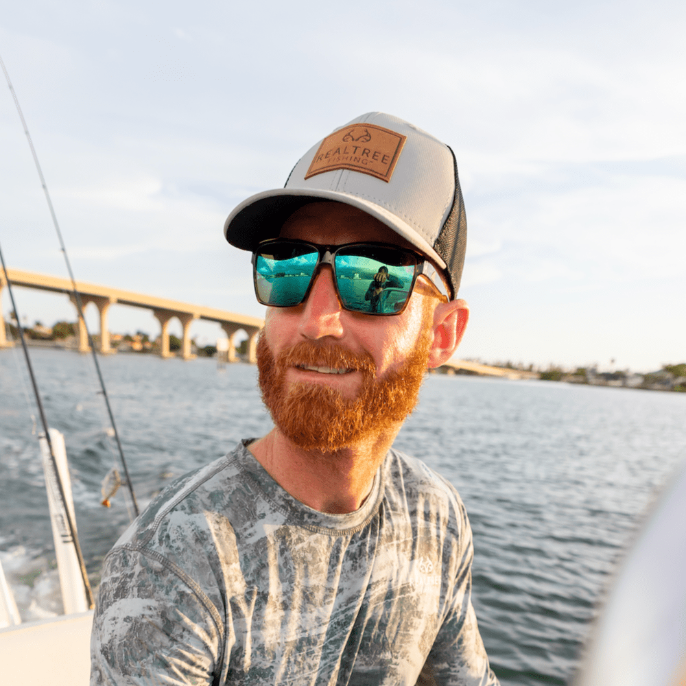 RedFin Hatteras Polarized Fishing Sunglasses on the water
