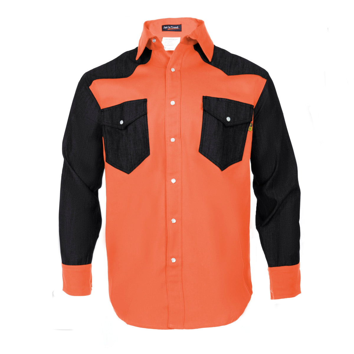 Just In Trend Flame-Resistant Western Style Two-Tone Shirt