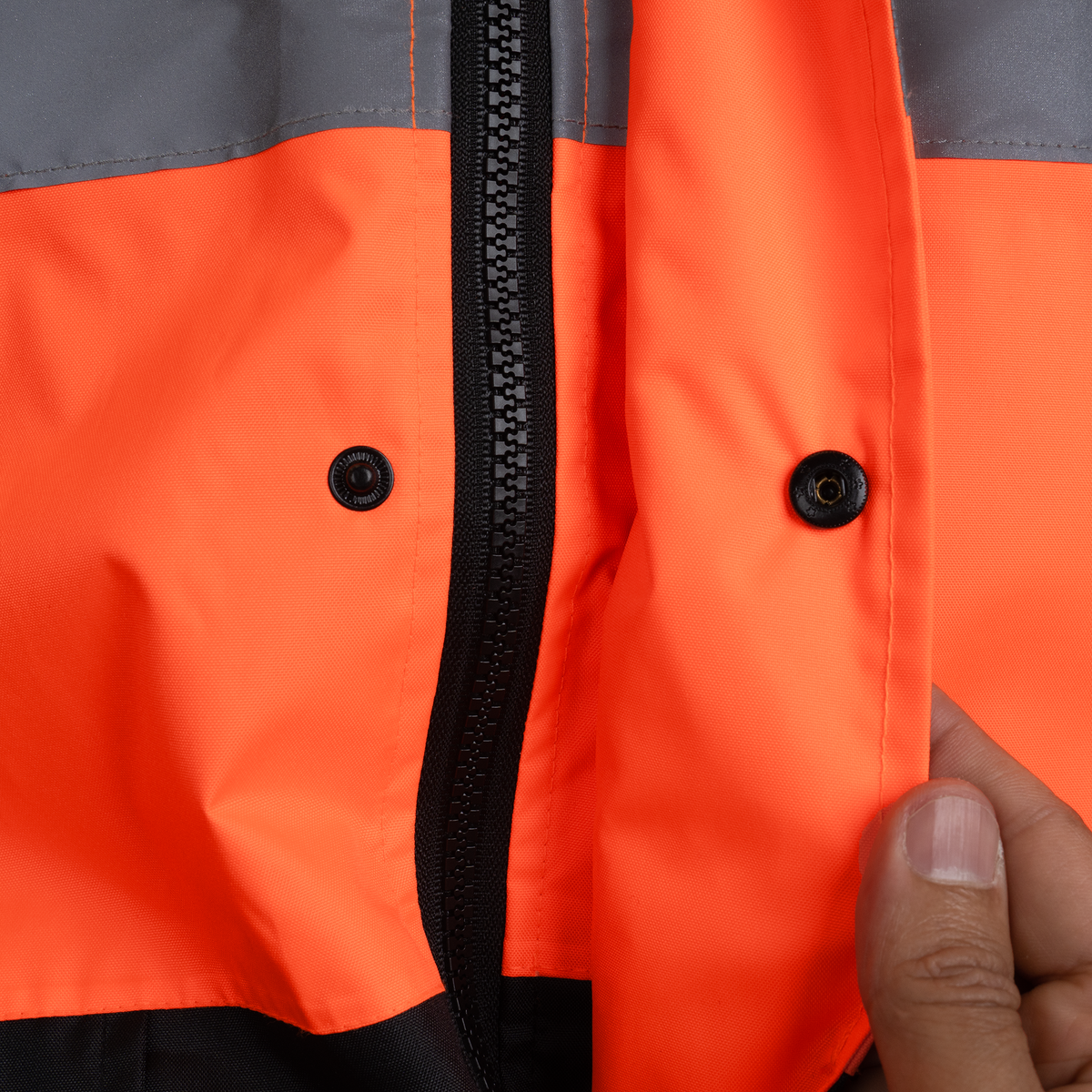 Jorestech Hi-Vis Yellow/Black Rain Jacket with 2" Reflective Strips