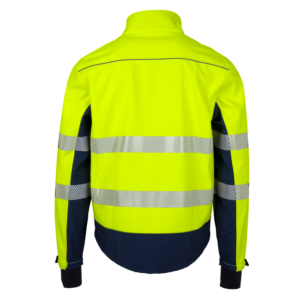 Jorestech Hi-Vis Softshell Water-Repellent Fleece-Lined Safety Jacket with Reflective Strips