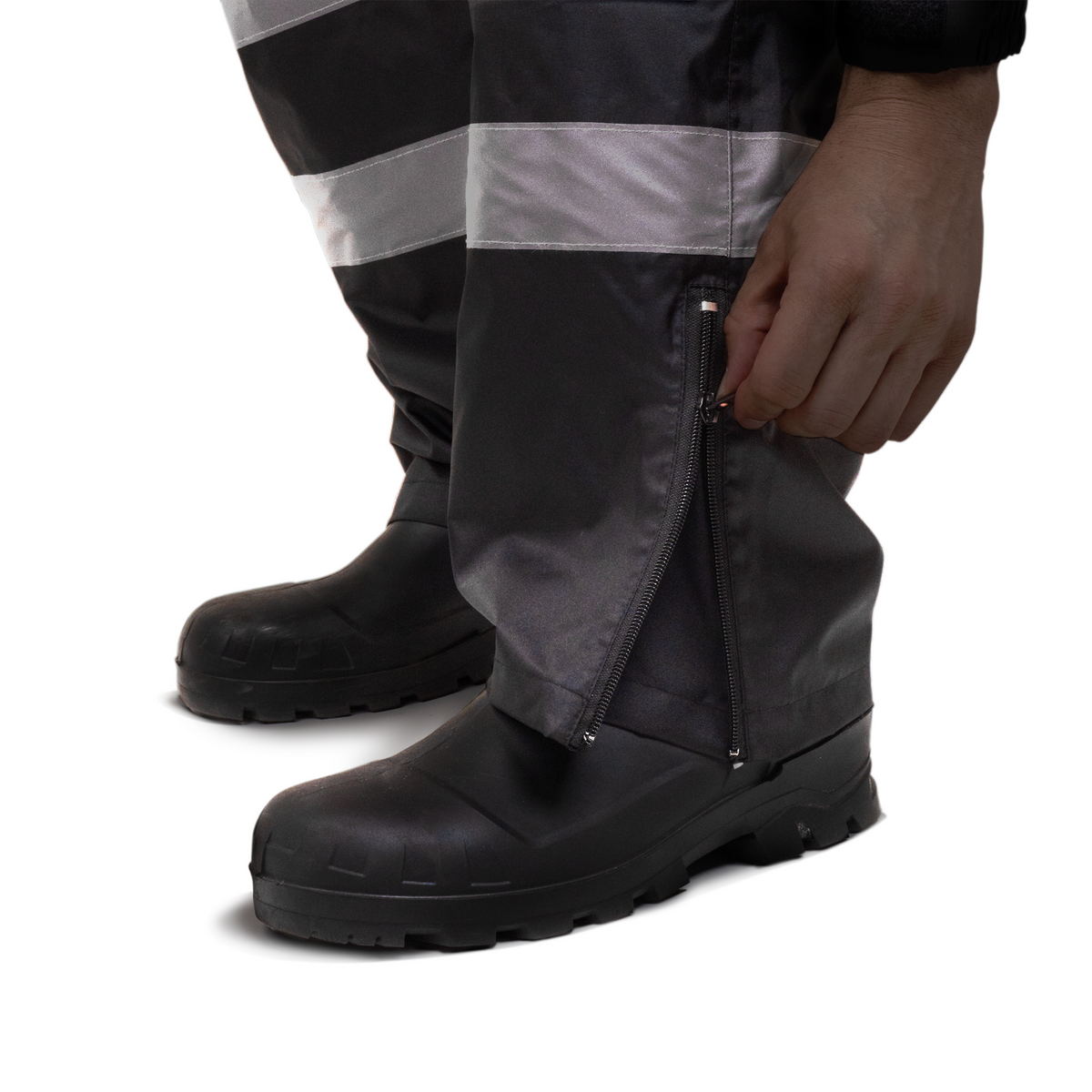 Jorestech Hi-Vis Yellow/Black Rain Pants with Reflective Strips