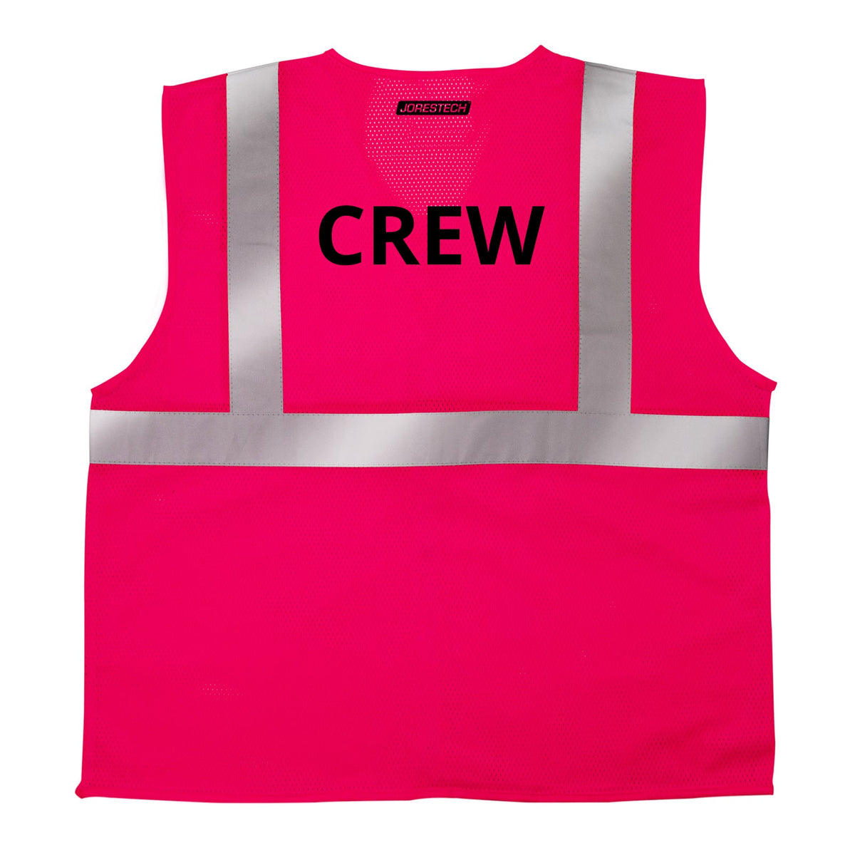 Jorestech Printed Hi-Vis Mesh Safety Vest with 2” Reflective Strips and Pocket - PinkFit Collection