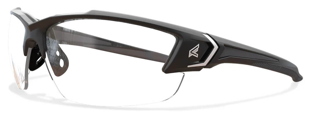 Edge Khor G2 Safety Glasses with Black Frame and Clear Anti-Reflective Lens