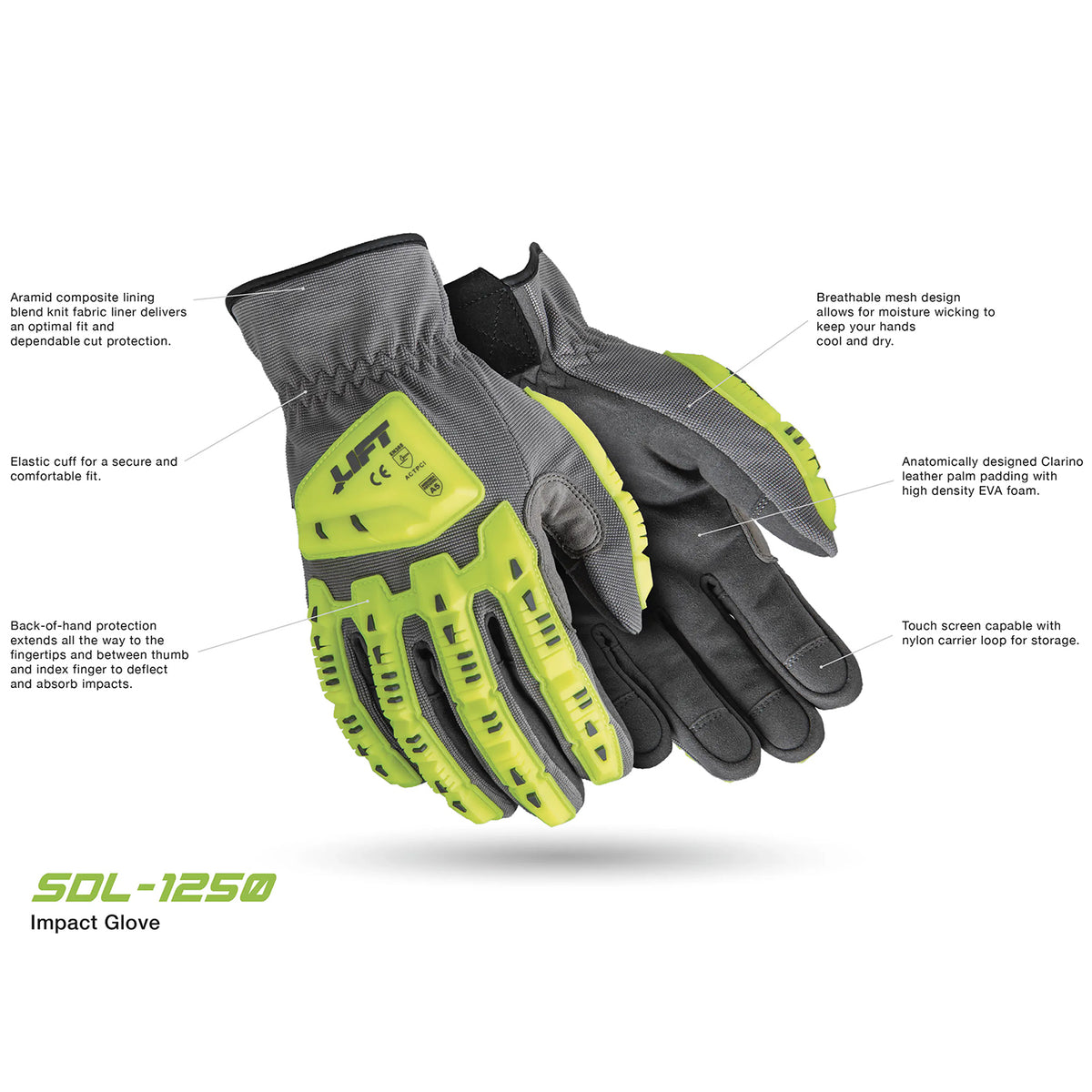 Lift Safety Super Duty SDS-1250 Impact Gloves