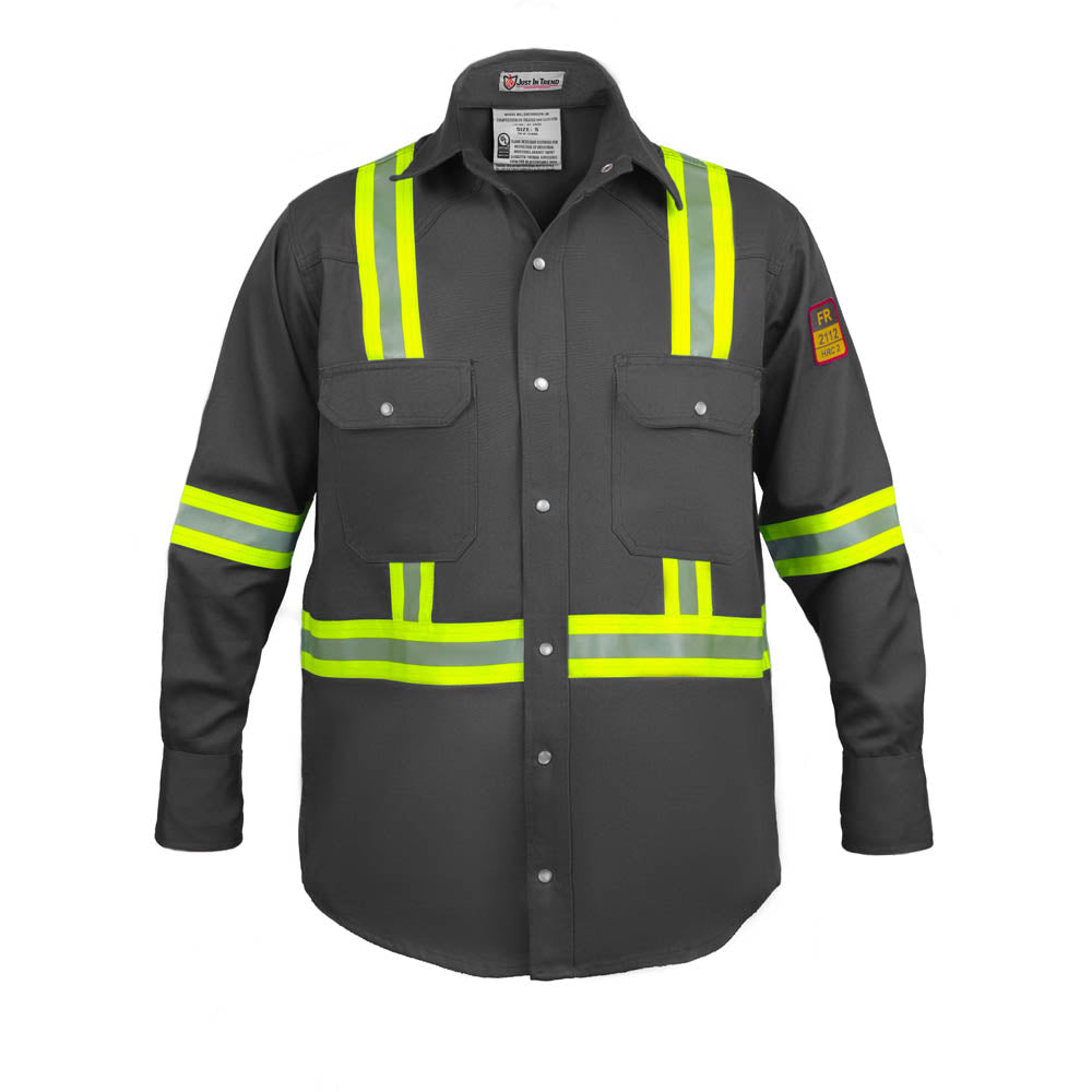 Just In Trend Flame Resistant High Visibility Shirt 100% Cotton