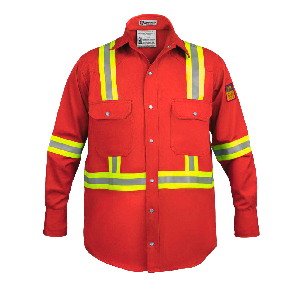 Just In Trend Flame Resistant High Visibility Shirt 100% Cotton