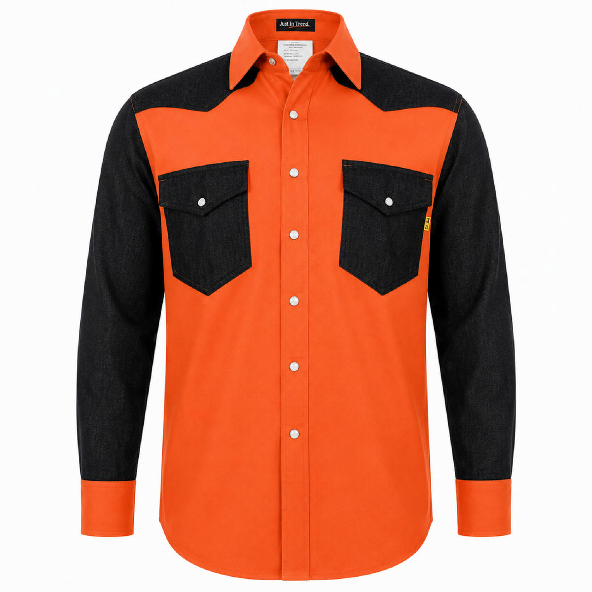 Just In Trend Flame-Resistant Western Style Two-Tone Shirt