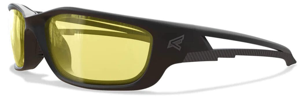 Edge Kazbek XL Safety Glasses Black Frame Yellow Lens