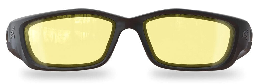 Edge Kazbek XL Safety Glasses Black Frame Yellow Lens