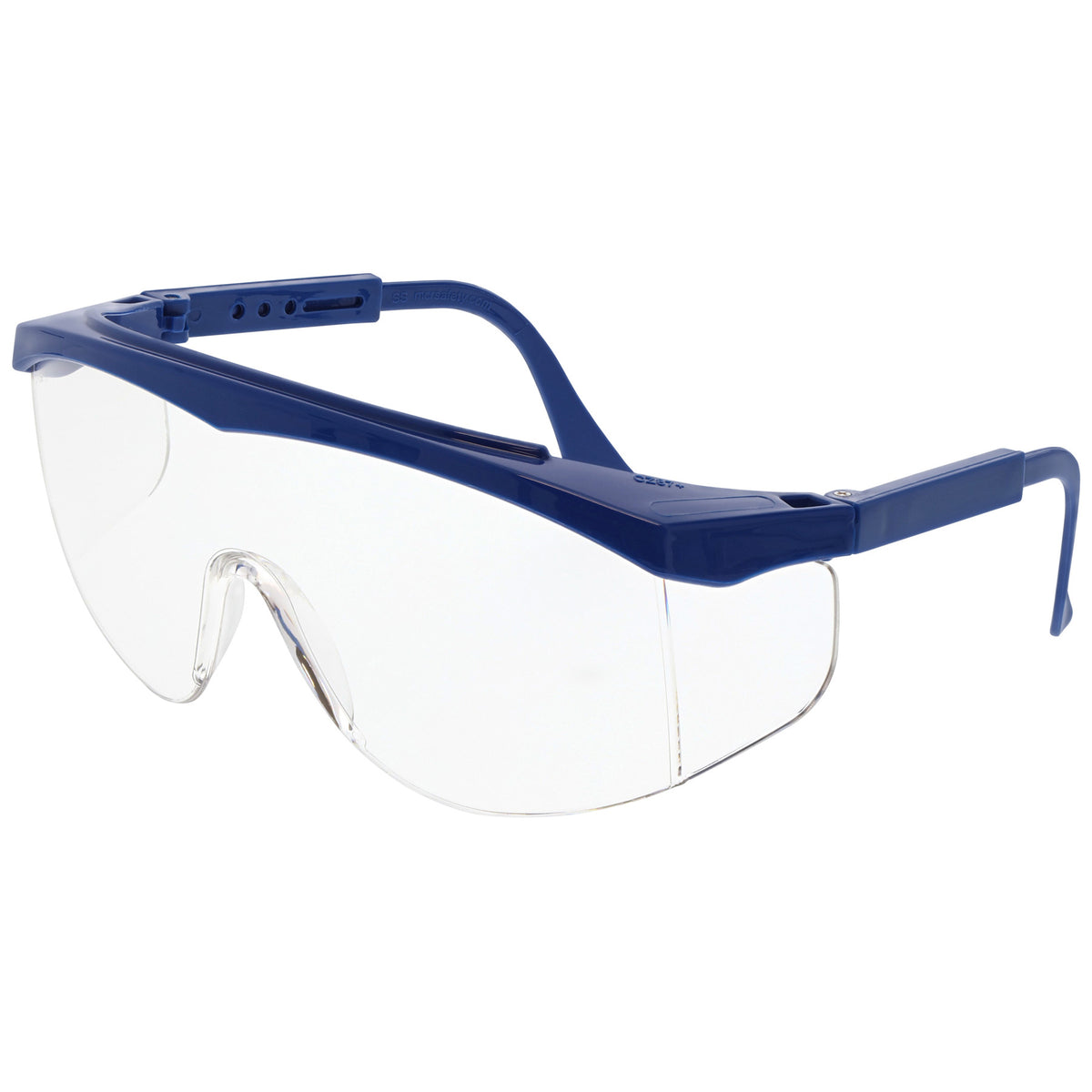 MCR Safety SS1 Safety Glasses with Blue Frame and Clear Lens