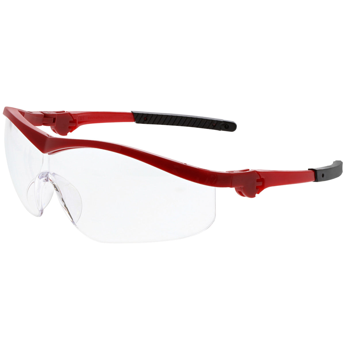MCR Safety Storm Safety Glasses with Red Frame and Clear Lens