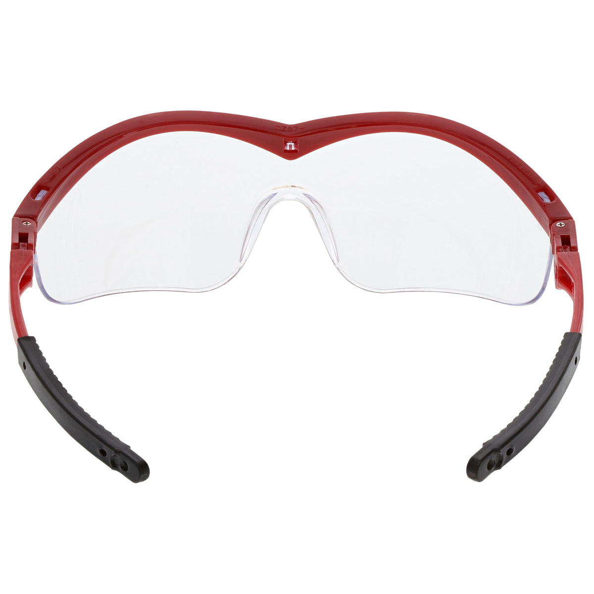MCR Safety Storm Safety Glasses with Red Frame and Clear Lens