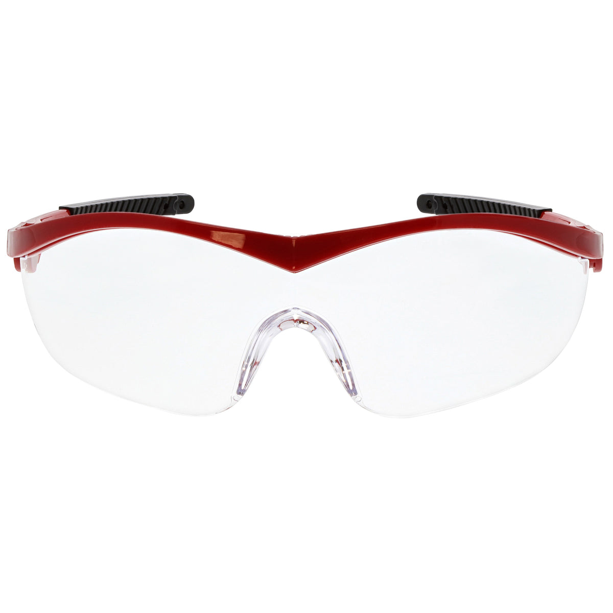 MCR Safety Storm Safety Glasses with Red Frame and Clear Lens