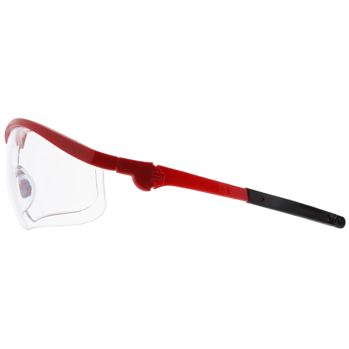 MCR Safety Storm Safety Glasses with Red Frame and Clear Lens