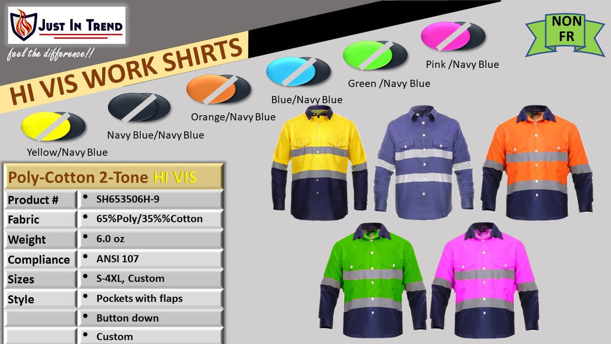 Just In Trend Hi-Vis Reflective Safety Shirt