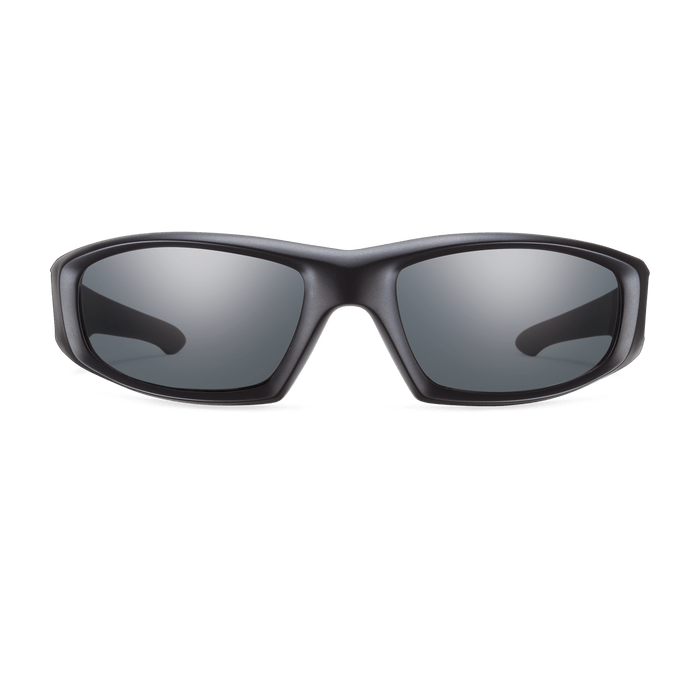 Smith Elite Hudson Tactical Ballistic Sunglasses with Black Frame and Gray Lens Front View