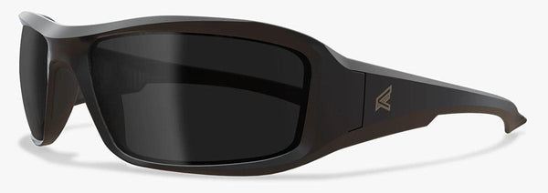 Edge Brazeau Safety Glasses Matte Black with Polarized Smoke Lens