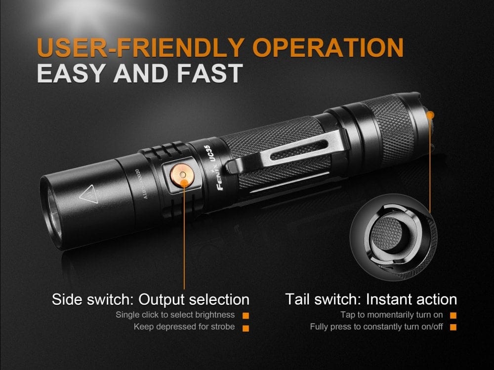 Fenix UC35 V2.0 LED Rechargeable EDC Flashlight - 1000 Lumens