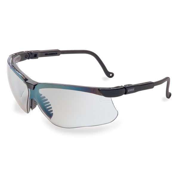 Uvex Genesis S3204 Safety Glasses - Black Frame - Gray Indoor/Outdoor Mirror Lens
