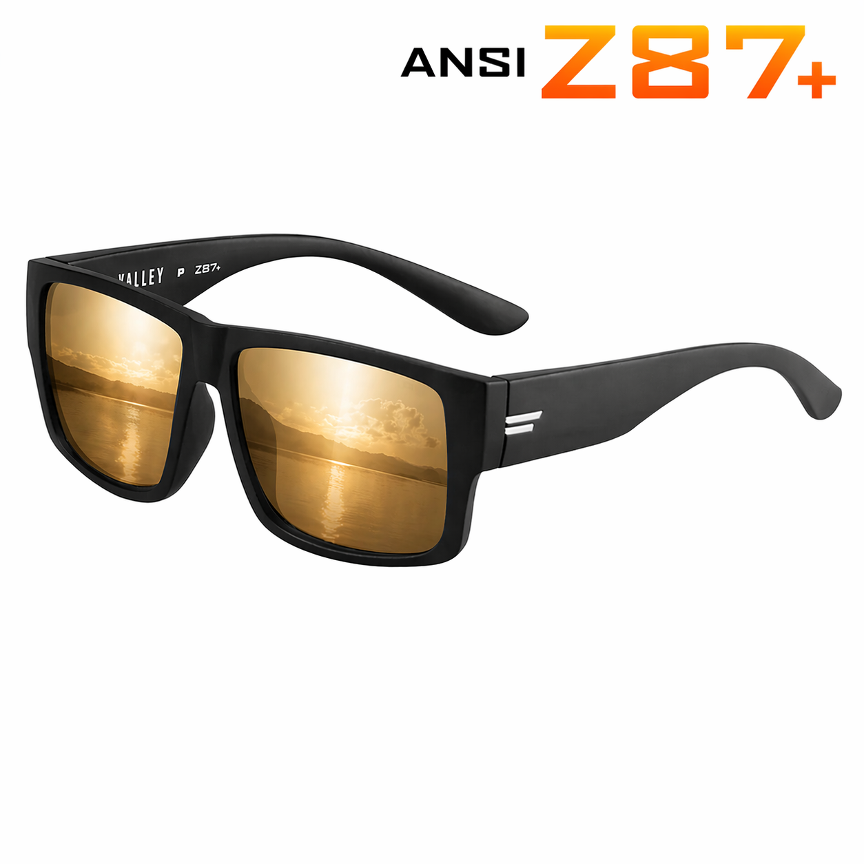 TOROE VALLEY ANSI Z87+ Bronze Polarized Safety Glasses