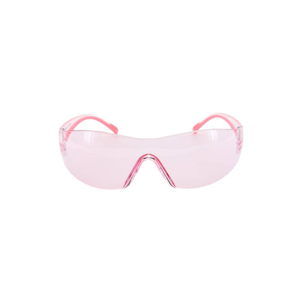 Eva Optical Safety Glasses, Anti-Scratch, Pink Lens, Pink/Clear Frame