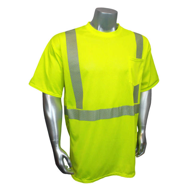 Radians Breezelight Class 2 Short Sleeve Safety Shirt Hi-Vis Green Front