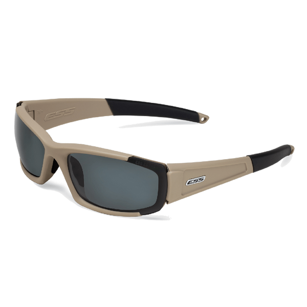 ESS CDI Ballistic Sunglasses Tan with Clear & Smoke Lenses