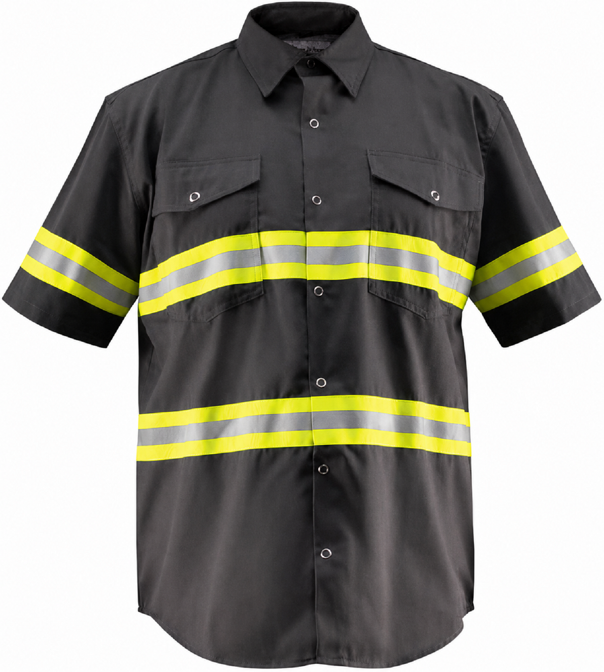 Just In Trend Premium Hi-Vis Reflective Safety Work Shirts - Half Sleeve