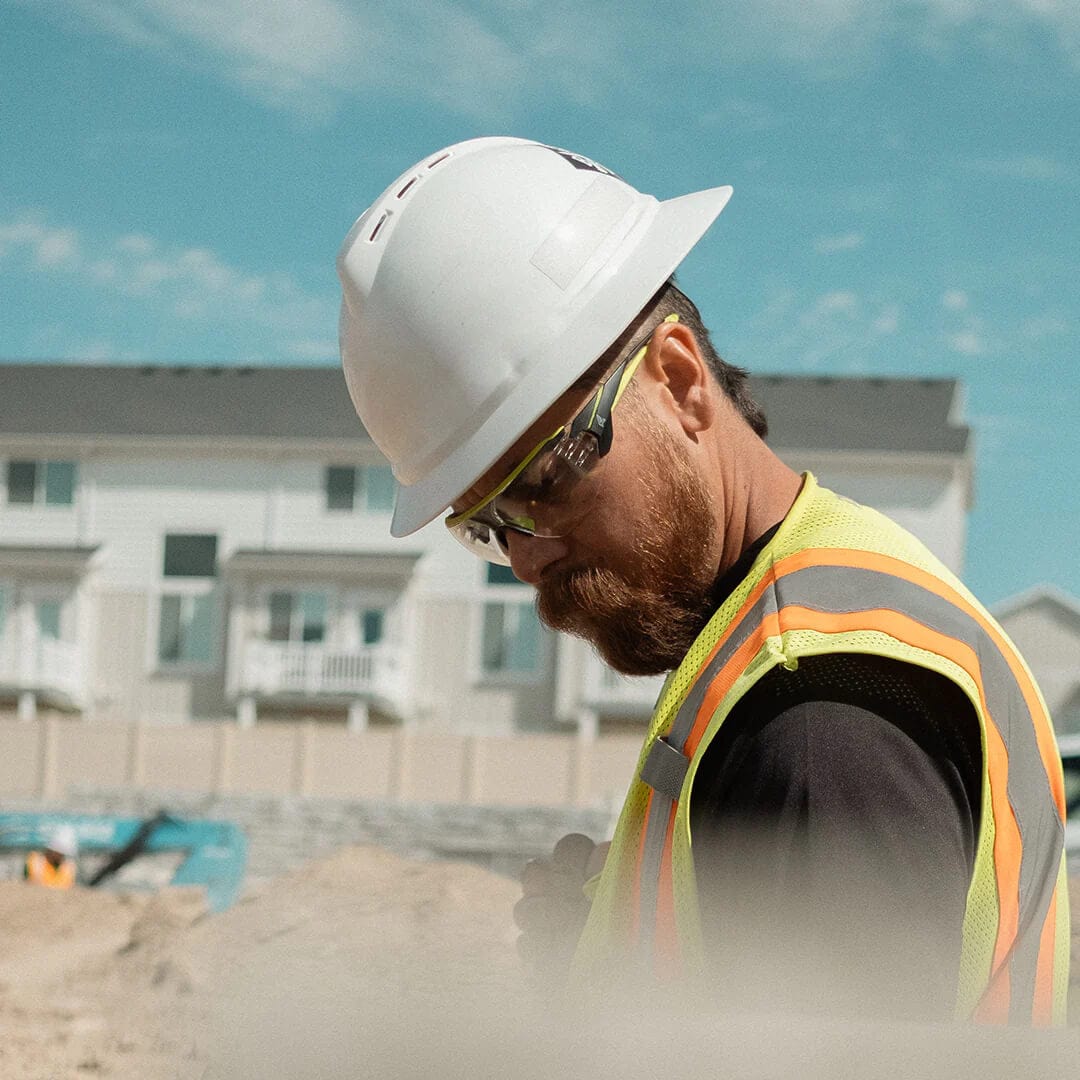 Edge Taven Safety Glasses worn on the job site