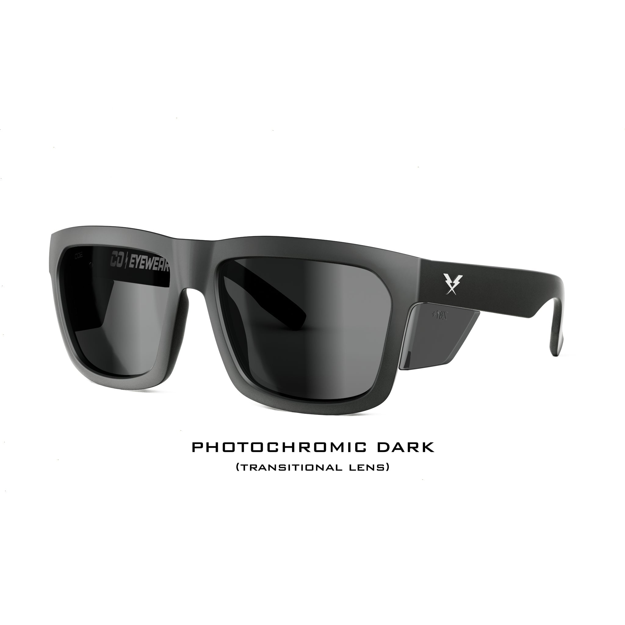 CO Eyewear Hard Money Z87+ Safety Glasses with Matte Black Frame and Photochromic Lens-Safety Glasses USA-3