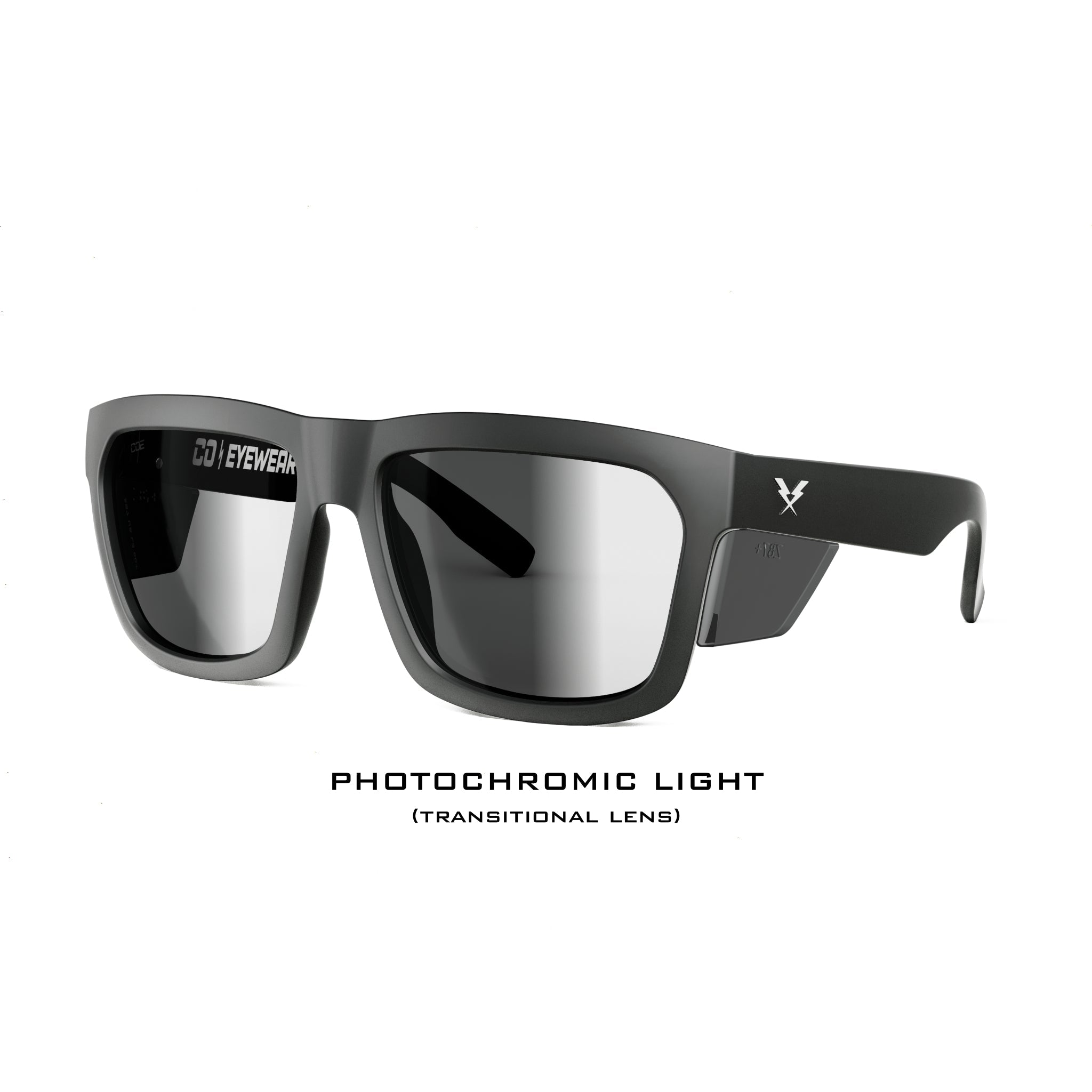 CO Eyewear Hard Money Z87+ Safety Glasses with Matte Black Frame and Photochromic Lens-Safety Glasses USA-1