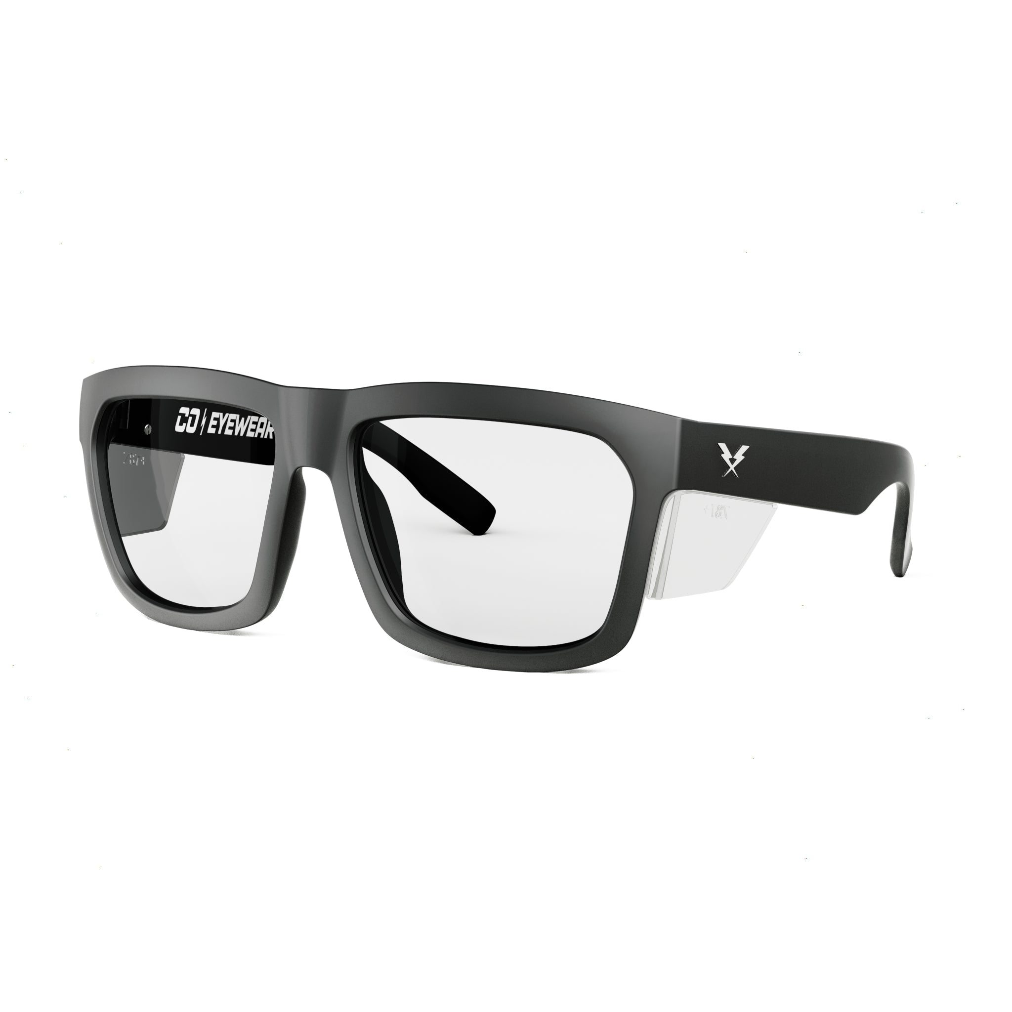 Co Eyewear Hard Money Z87+ XL Safety Glasses with Matte Black Frame