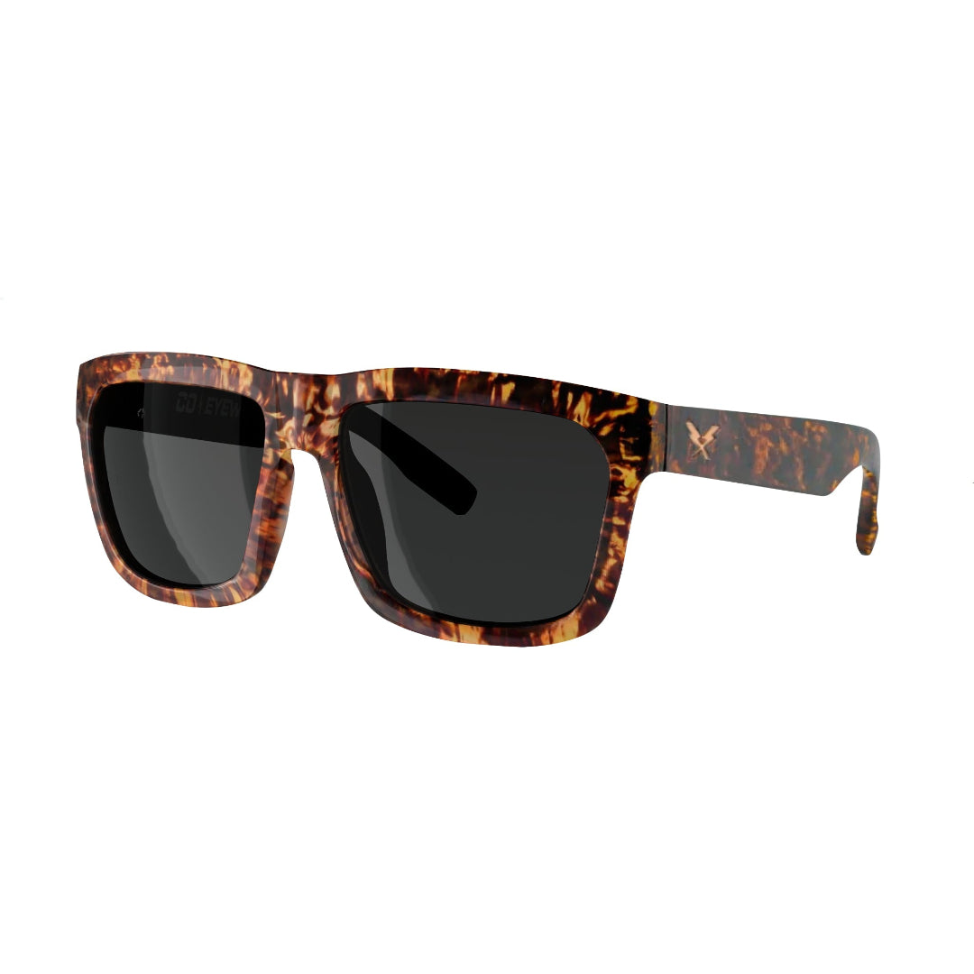 CO Eyewear Hard Money XL Z87 Safety Glasses with Tortoise Frame-1hmts-Smoke Lenses-Safety Glasses USA-1
