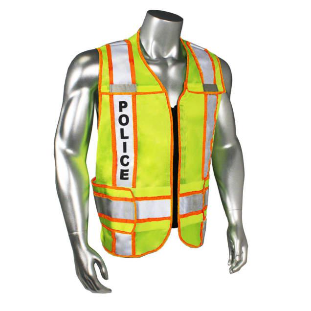 Radians Radwear USA LHV-207-4C Safety Vest Class 2 Police Fire EMS Made In USA-LHV-207-O4C-POL-R-Police Orange Trim Size MD-XL-Safety Glasses USA-7