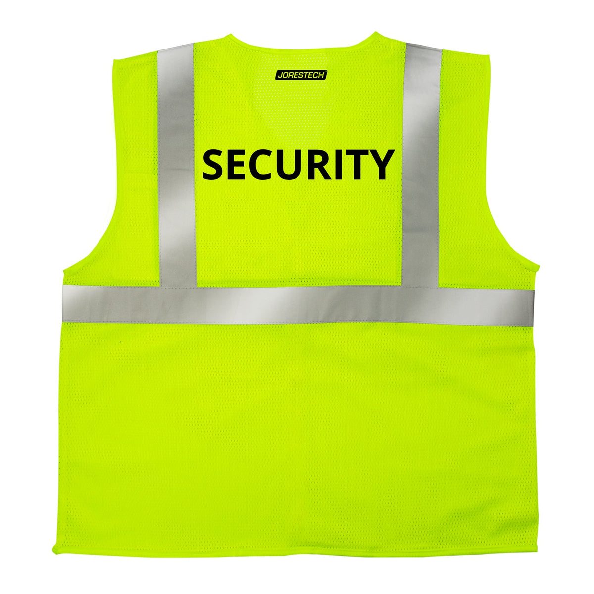 Jorestech Printed Hi-Vis Mesh Safety Vest with 2” Reflective Strips and Pocket - Lime