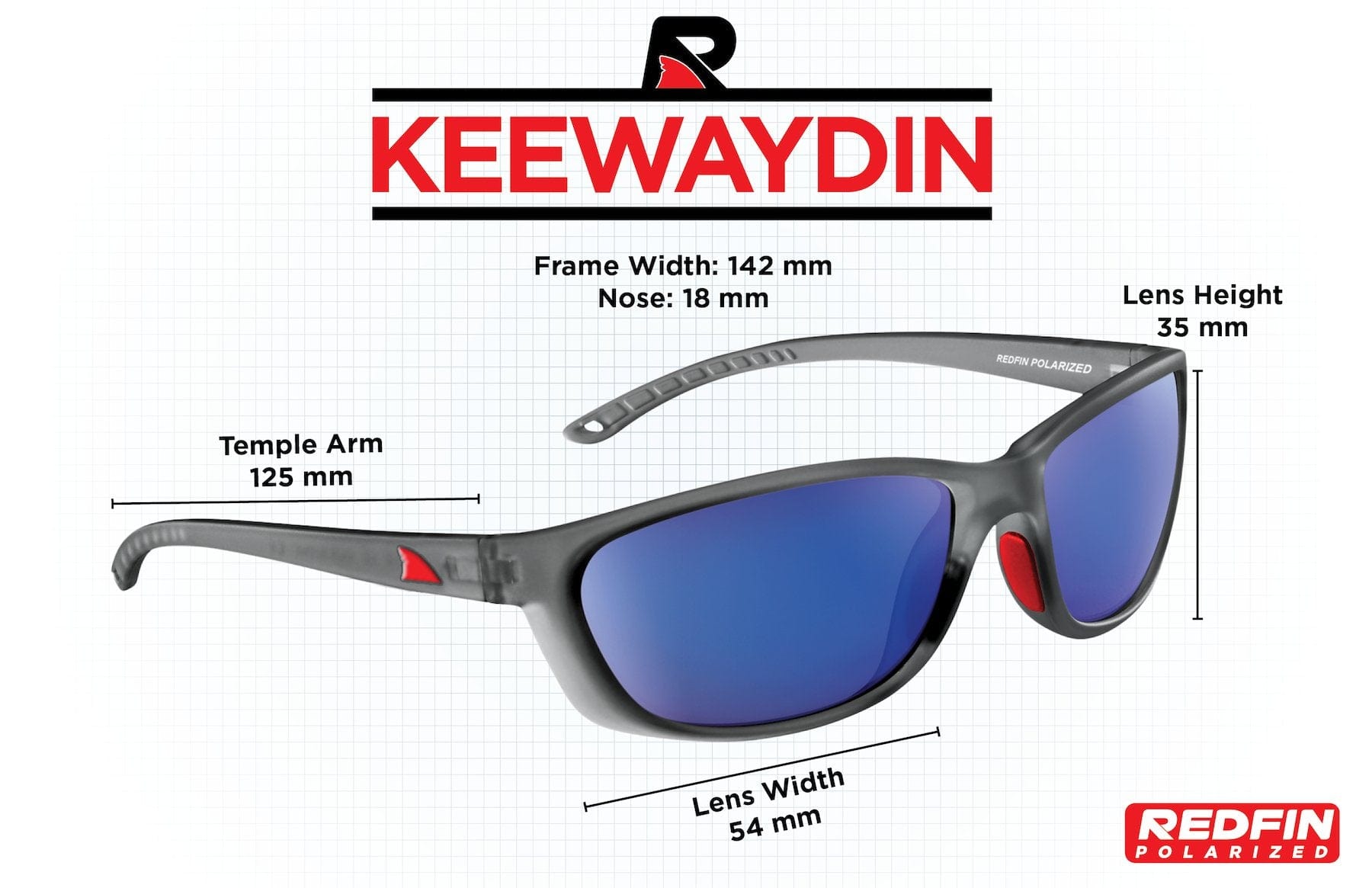 RedFin Keewaydin Polarized Fishing Sunglasses