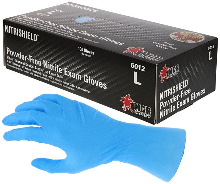 MCR Safety 6012 NitriMed-Xtra Disposable 6 mil Nitrile Medical Grade Gloves with box