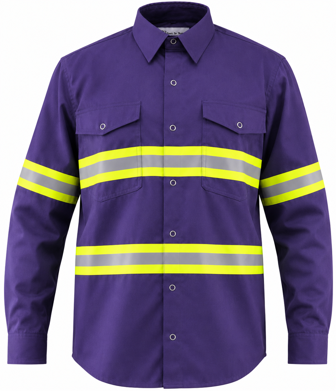 Just In Trend Premium Hi-Vis Reflective Safety Work Shirts - Full Sleeve