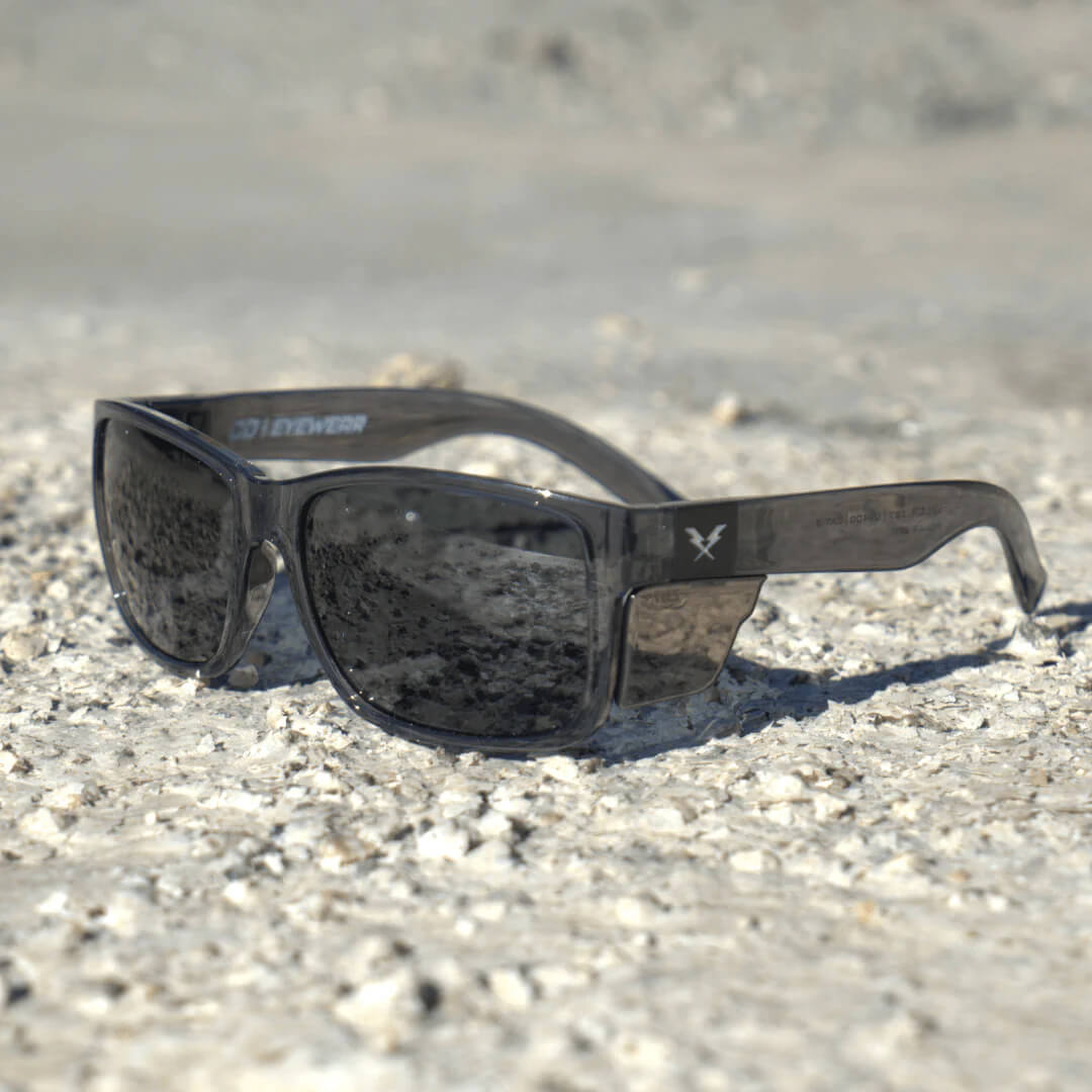 Co Eyewear Oiler XL Z87+ Safety Glasses Matte Black Frame