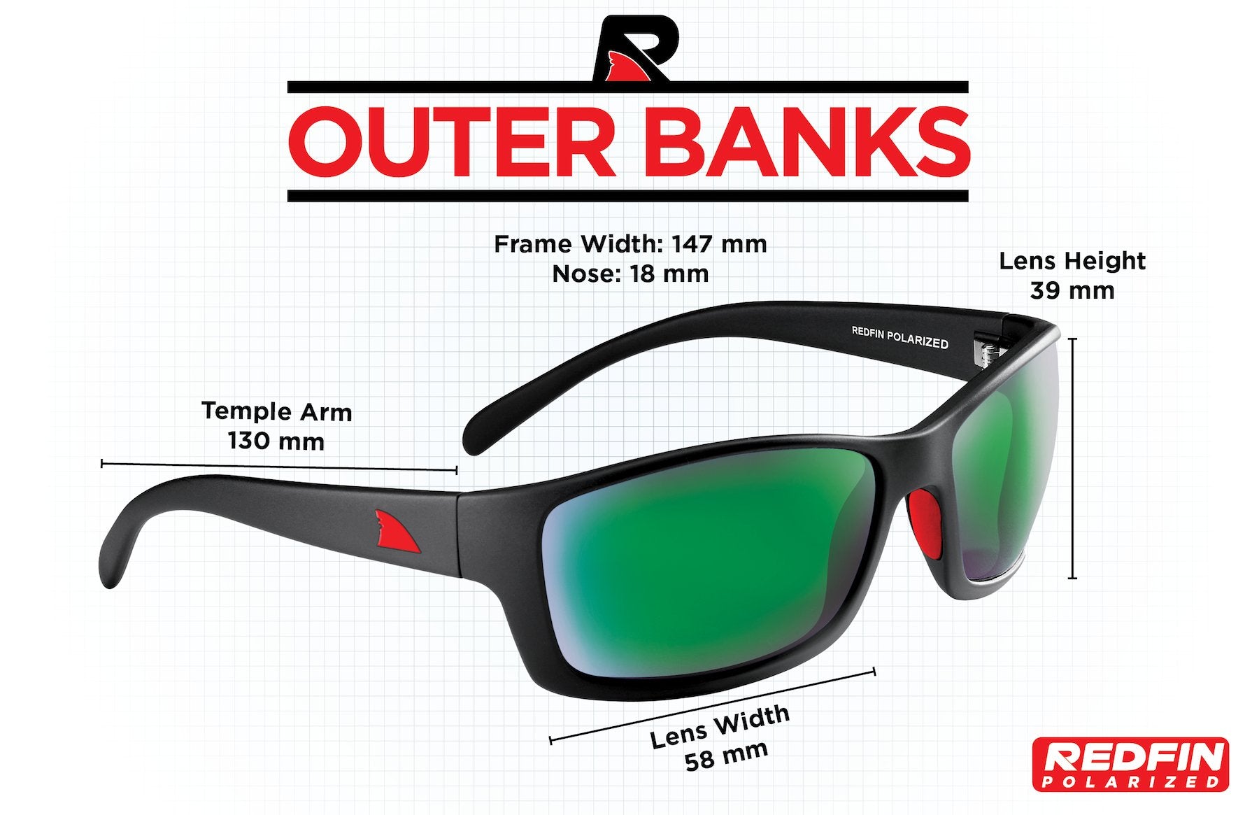 RedFin Outer Banks Polarized Fishing Sunglasses-Safety Glasses USA-9