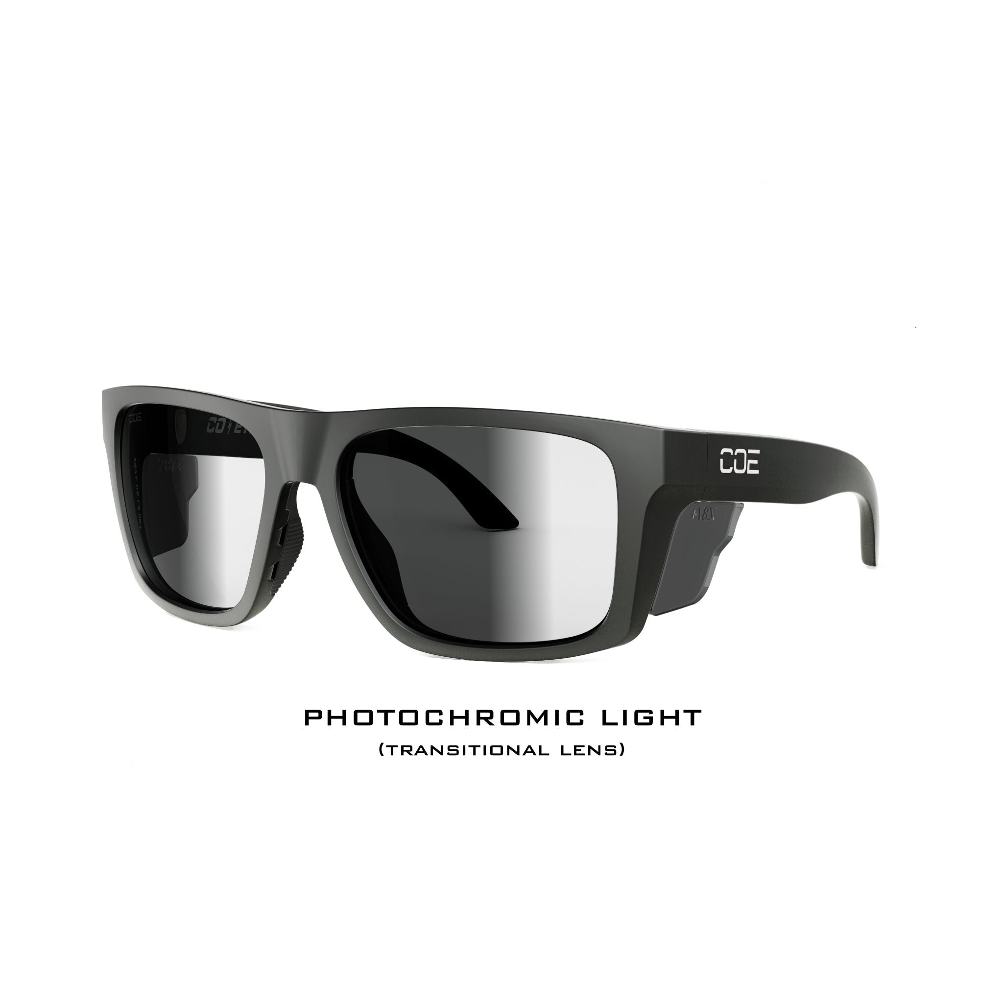 CO Eyewear Outrigger Z87+ Safety Glasses with Matte Black Frame and Photochromic Lens-Safety Glasses USA-1