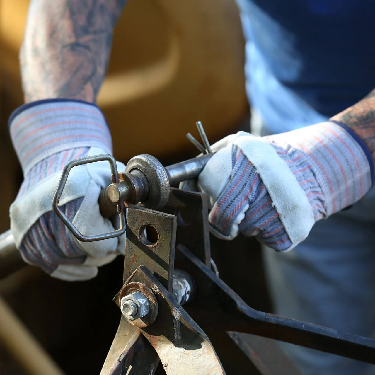 Pyramex Leather Palm Gloves w/ Wing Thumb (12 Pair)-Safety Glasses USA-2