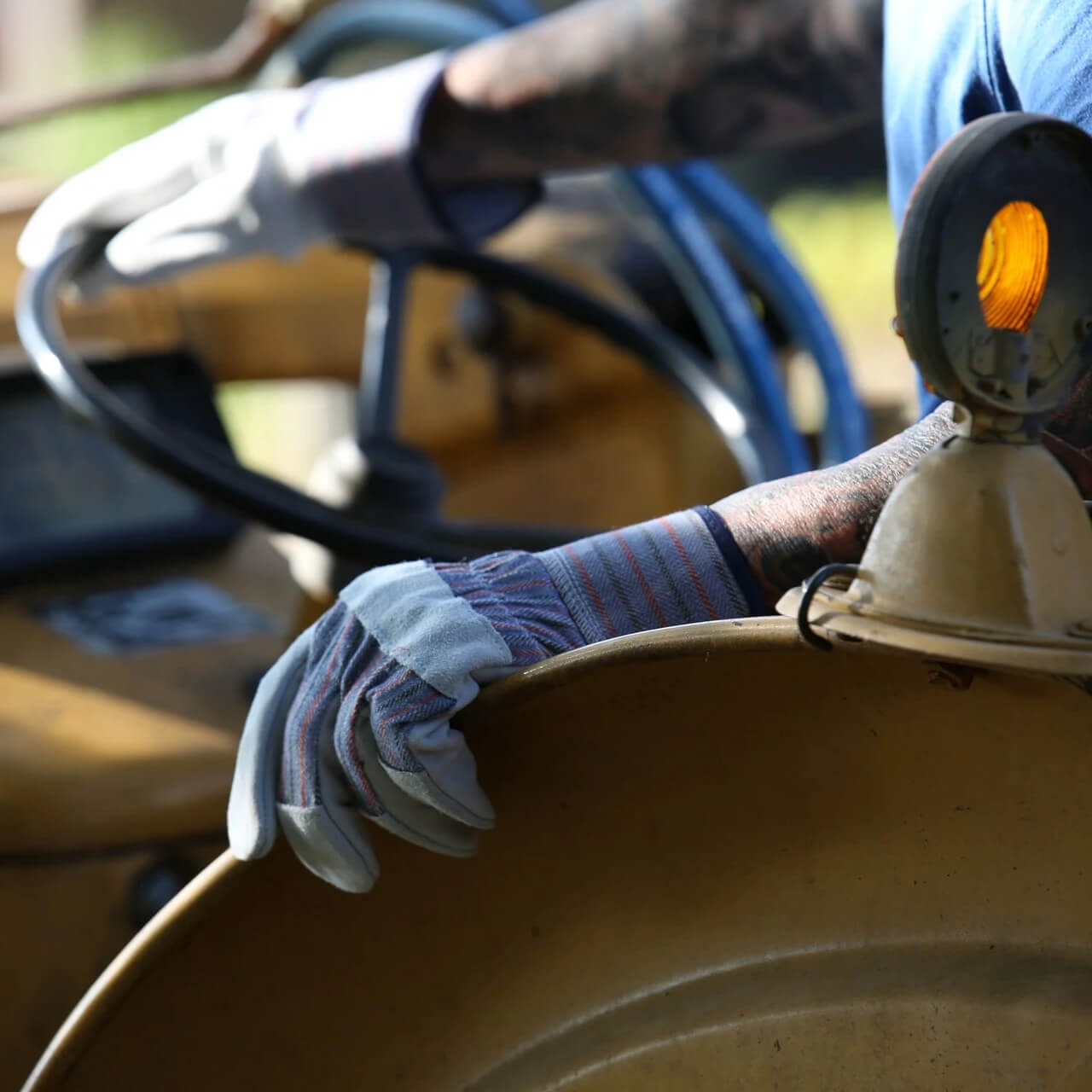 Pyramex Leather Palm Gloves w/ Wing Thumb (12 Pair)-Safety Glasses USA-3