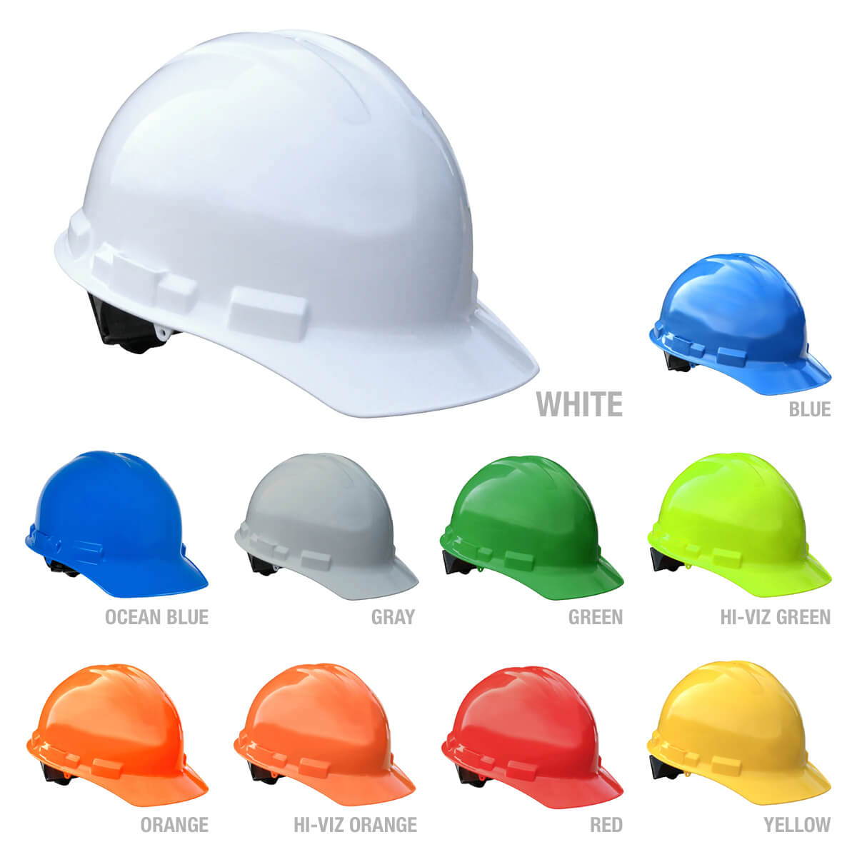 Radians Granite Cap Style Hard Hat 4 Point Ratchet Suspension Made in USA--Safety Glasses USA-1