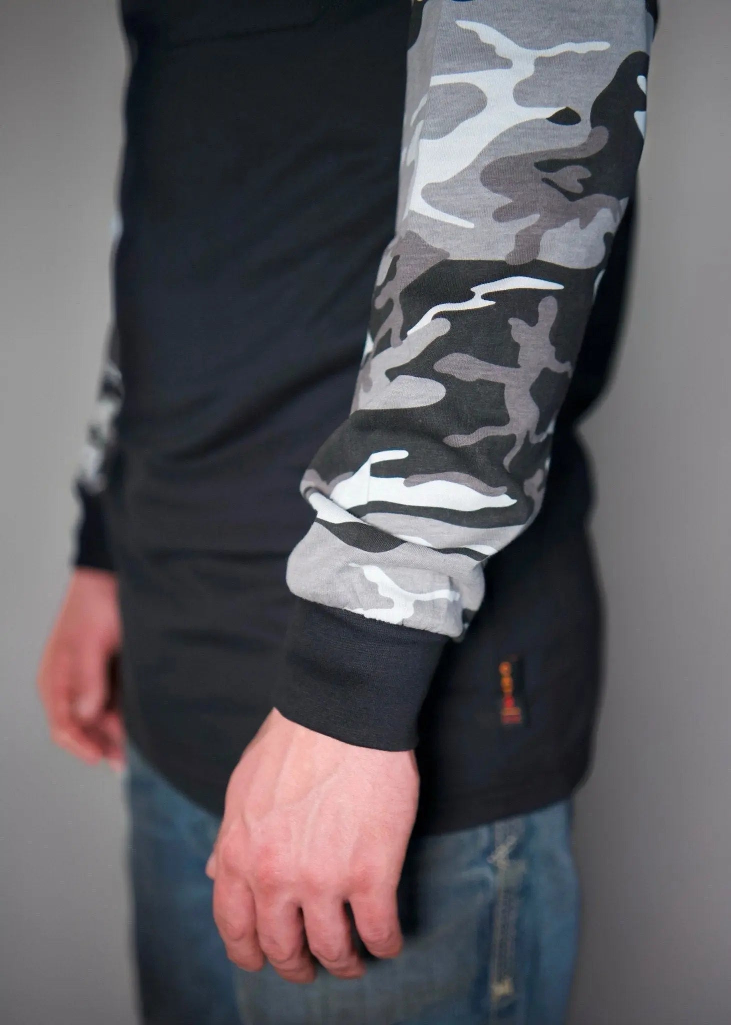 Static FR Flame-Resistant Shirt Camo - Black/Gray-Safety Glasses USA-2