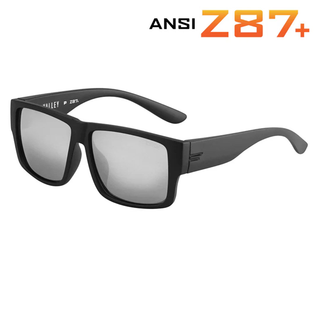 TOROE VALLEY ANSI Z87+ Polarized Safety Glasses-Z87-VALLEY-MBLK-B-SIL-Silver Mirror Lens-8