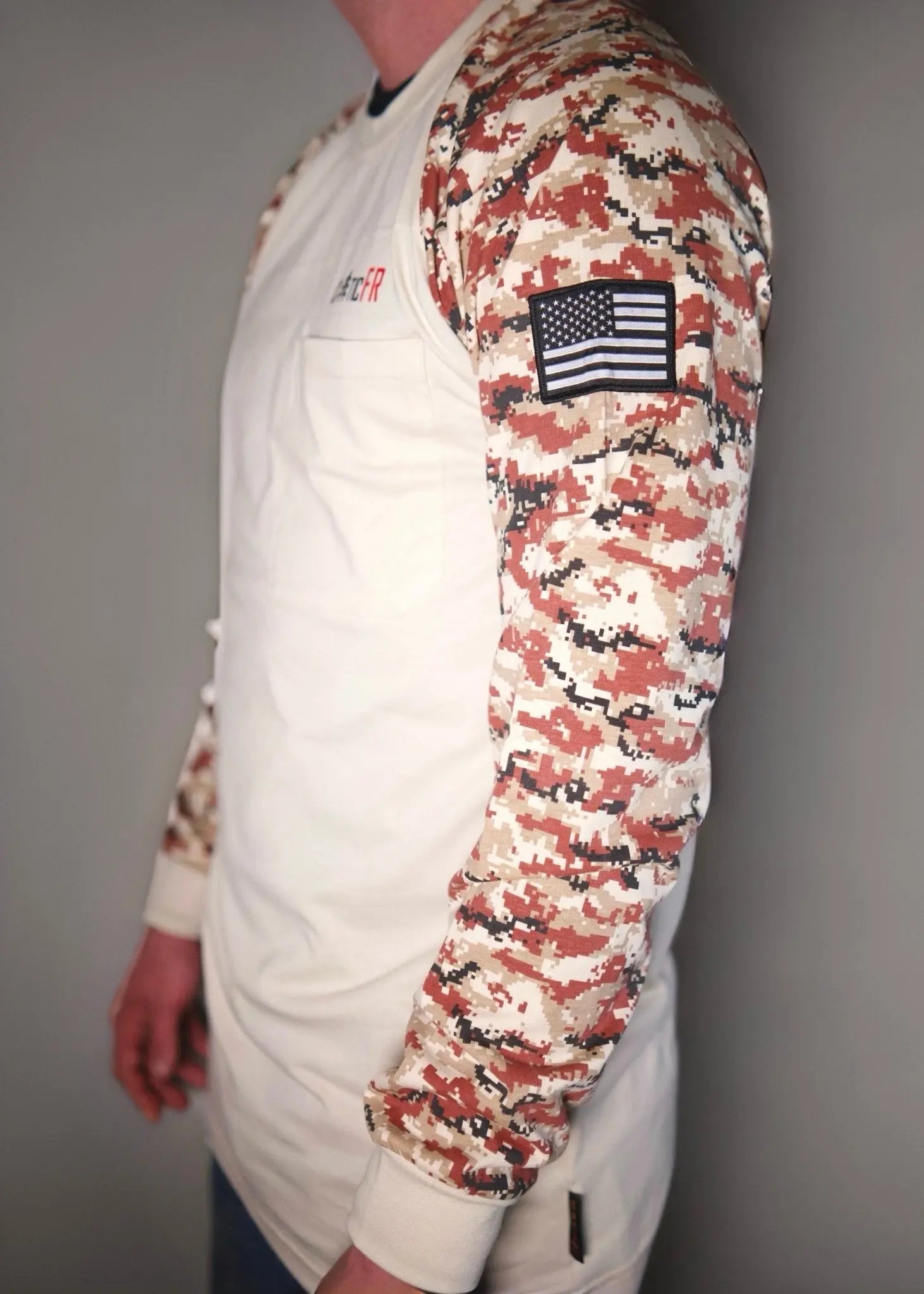 Static FR Flame-Resistant Shirt Digital Camo - Tan/Black-Safety Glasses USA-1