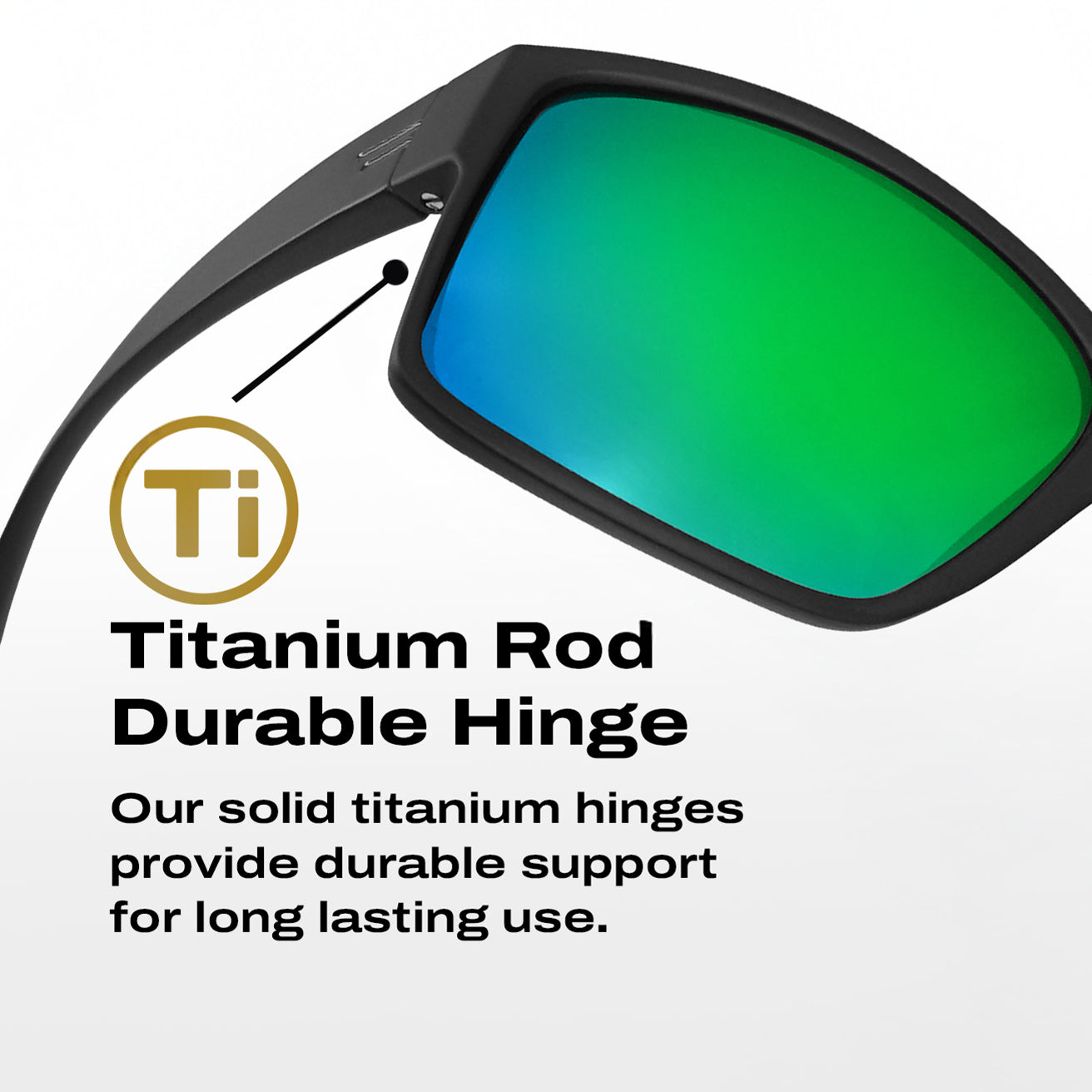 TOROE MOJAVE Green Mirror Polarized Sunglasses